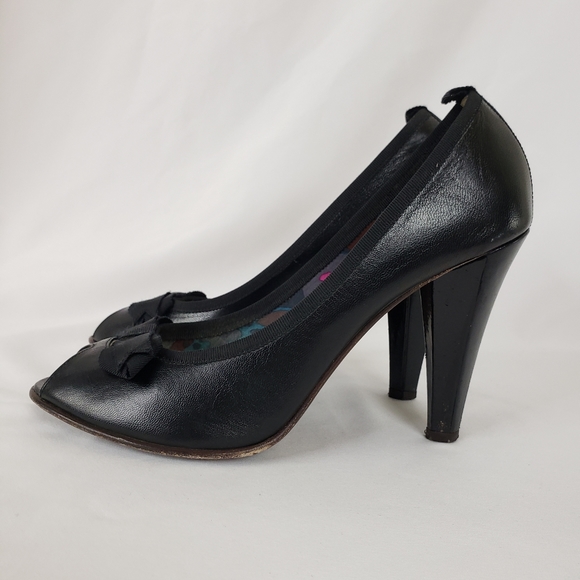 Marc by Marc Jacob's Black Open Toe Pumps - Picture 11 of 16